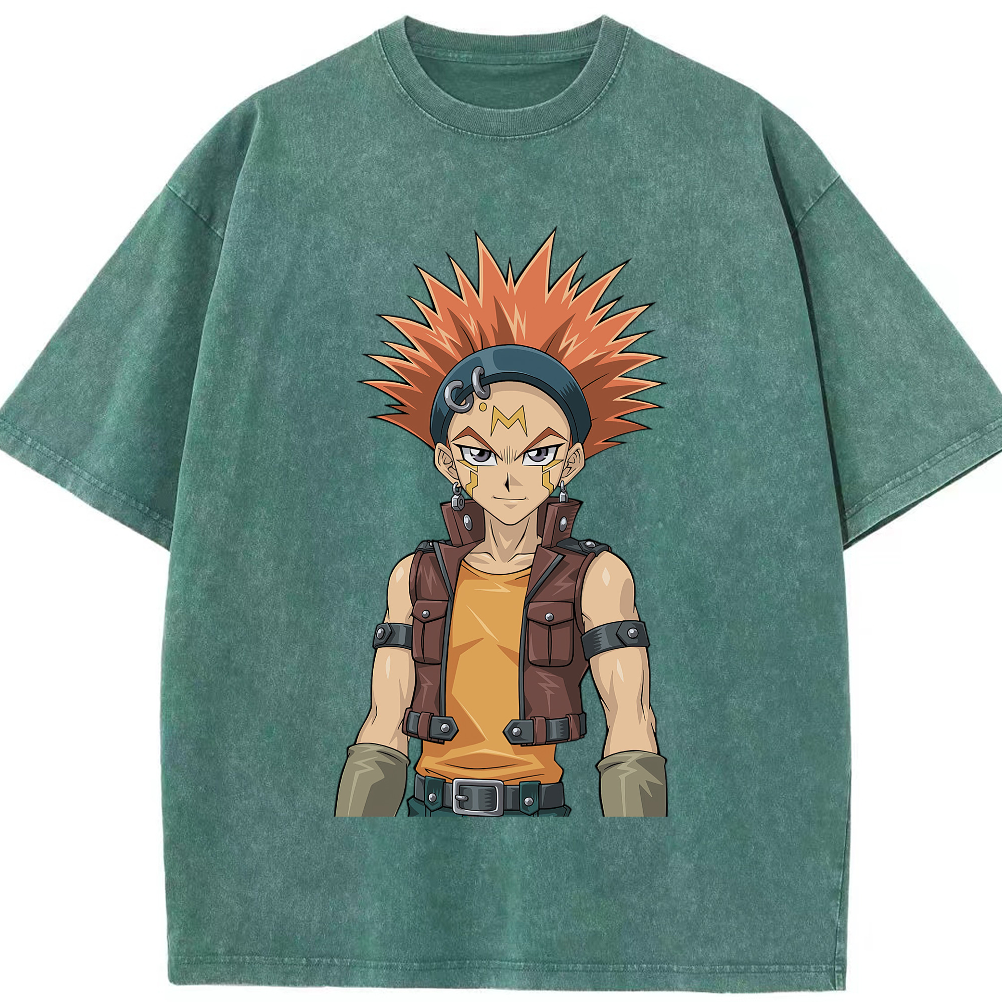 （画像用） 遊☆戯☆王 Yu-Gi-Oh! 綿100% ヴィンテージ風 半袖Tシャツ（フロントプリント）